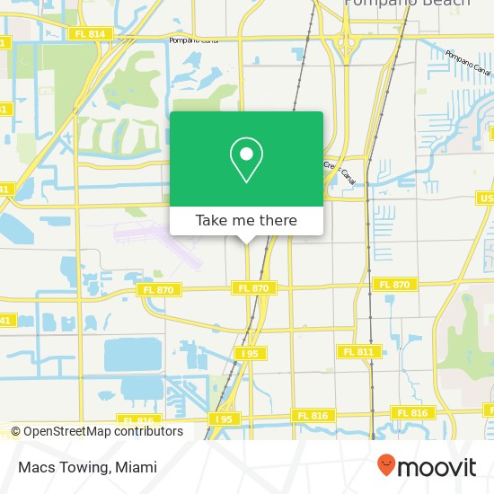 Mapa de Macs Towing