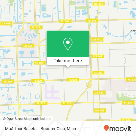 McArthur Baseball Booster Club map