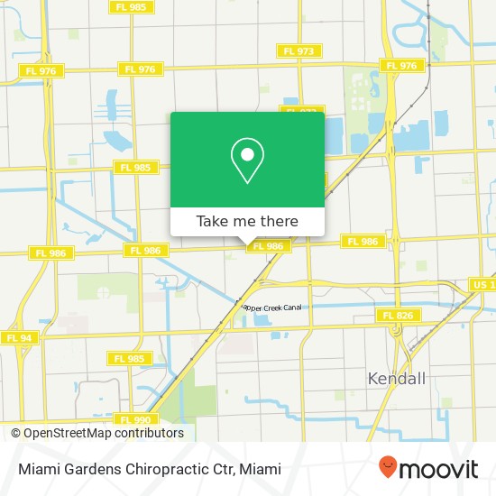 Miami Gardens Chiropractic Ctr map