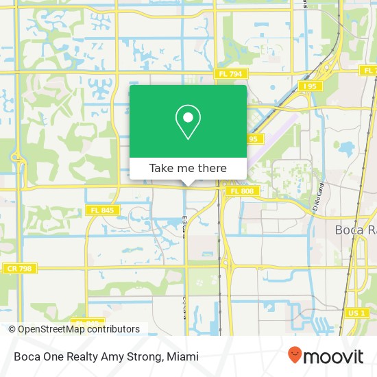 Mapa de Boca One Realty Amy Strong