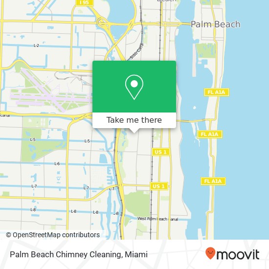 Palm Beach Chimney Cleaning map