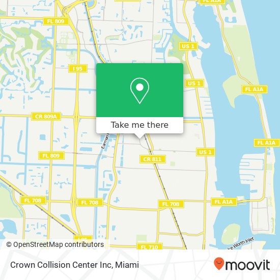 Crown Collision Center Inc map