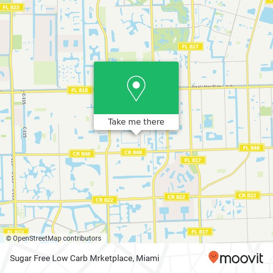 Sugar Free Low Carb Mrketplace map