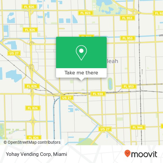 Yohay Vending Corp map