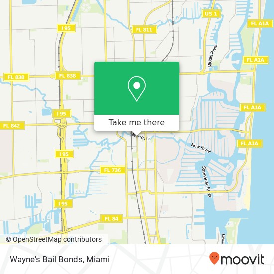 Wayne's Bail Bonds map