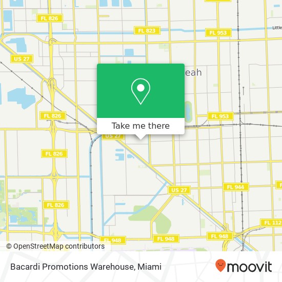 Bacardi Promotions Warehouse map