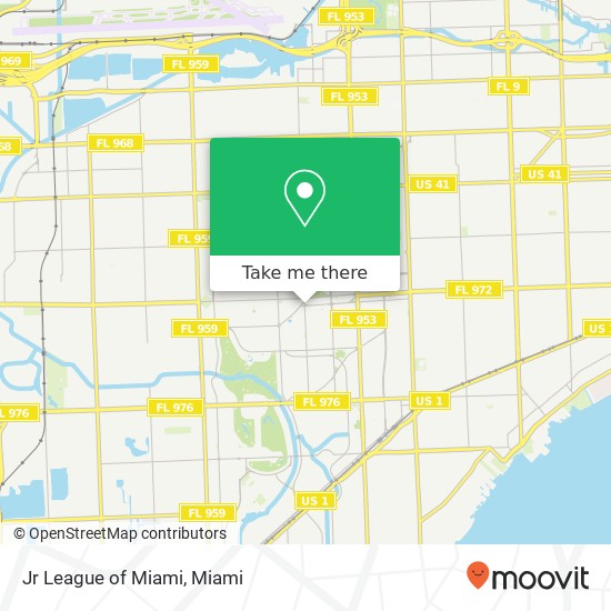 Jr League of Miami map