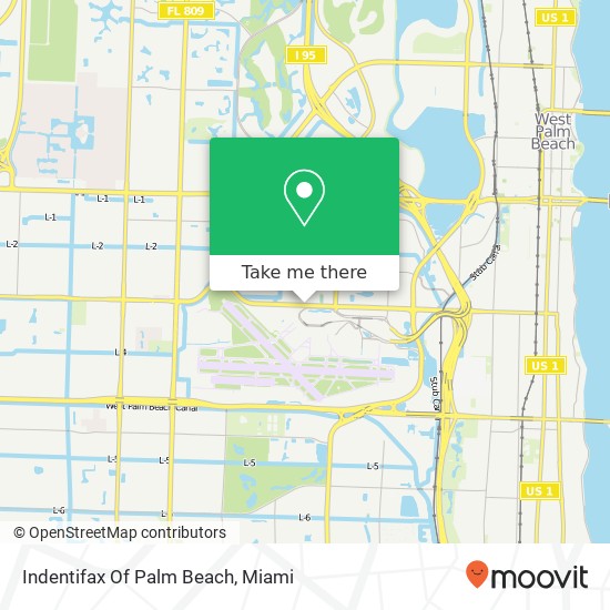 Indentifax Of Palm Beach map
