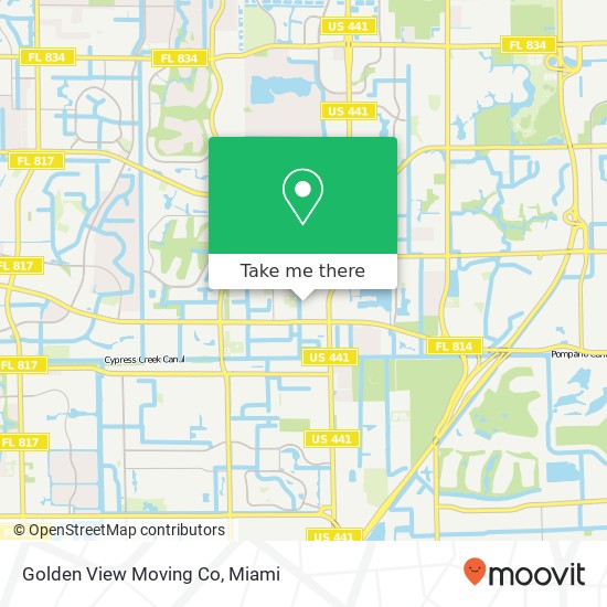 Golden View Moving Co map