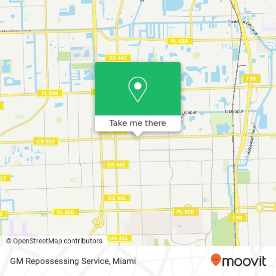 GM Repossessing Service map