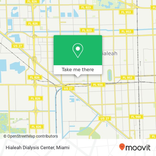 Mapa de Hialeah Dialysis Center