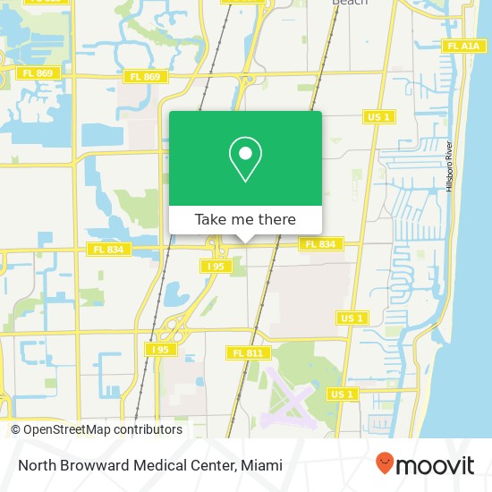 North Browward Medical Center map