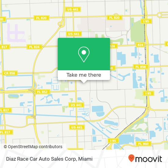 Mapa de Diaz Race Car Auto Sales Corp