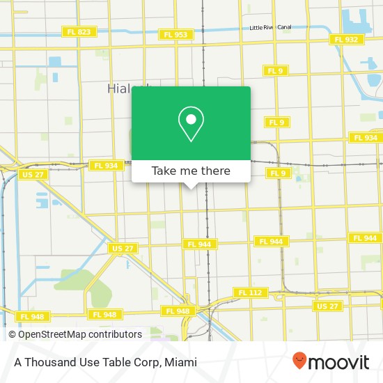 Mapa de A Thousand Use Table Corp