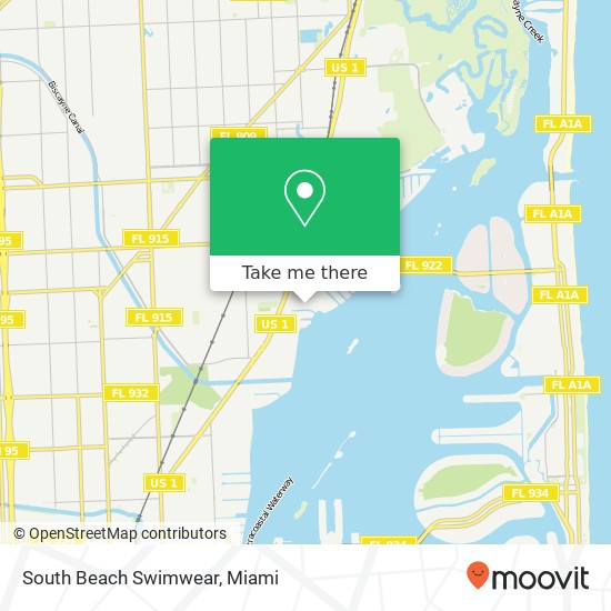 South Beach Swimwear map