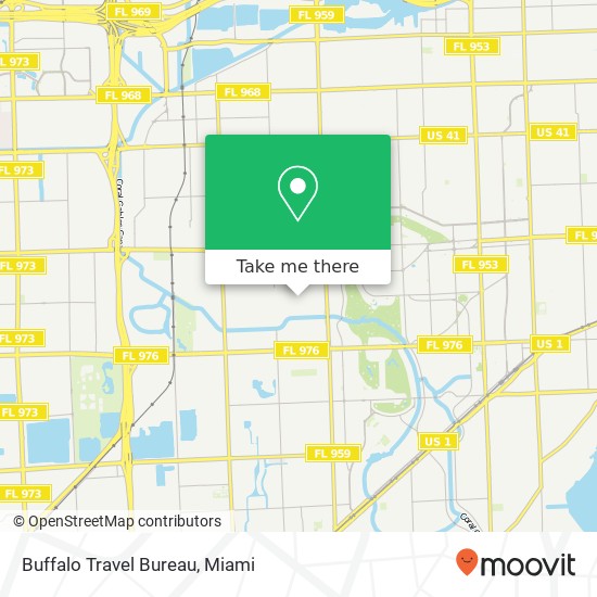 Mapa de Buffalo Travel Bureau