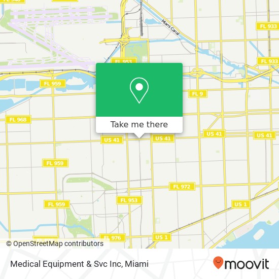 Medical Equipment & Svc Inc map