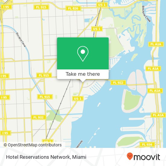Mapa de Hotel Reservations Network