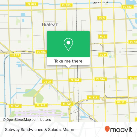 Mapa de Subway Sandwiches & Salads