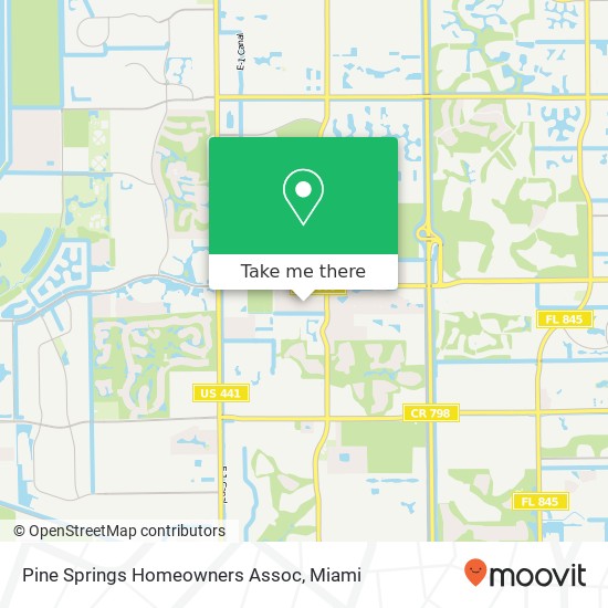 Pine Springs Homeowners Assoc map