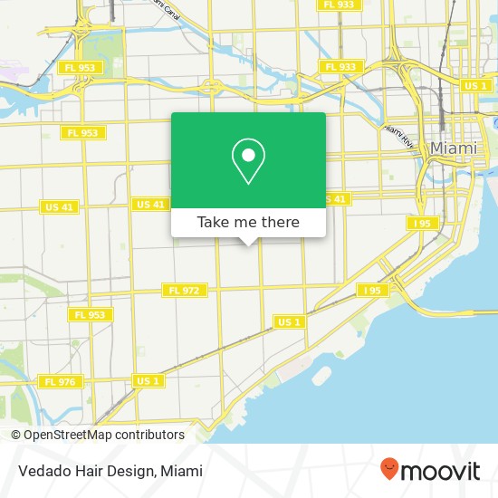 Vedado Hair Design map