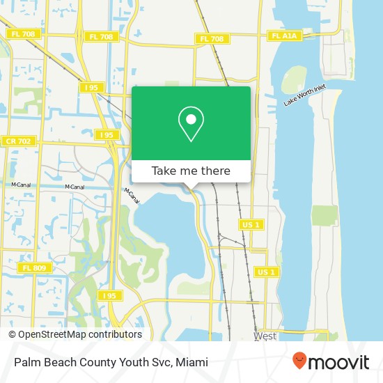 Mapa de Palm Beach County Youth Svc