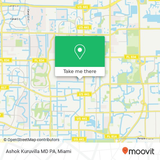 Mapa de Ashok Kuruvilla MD PA