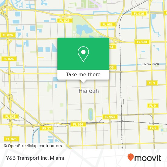 Mapa de Y&B Transport Inc