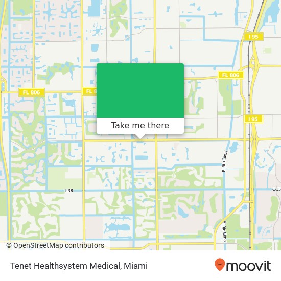 Tenet Healthsystem Medical map