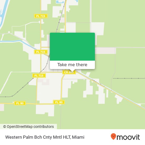 Mapa de Western Palm Bch Cnty Mntl HLT