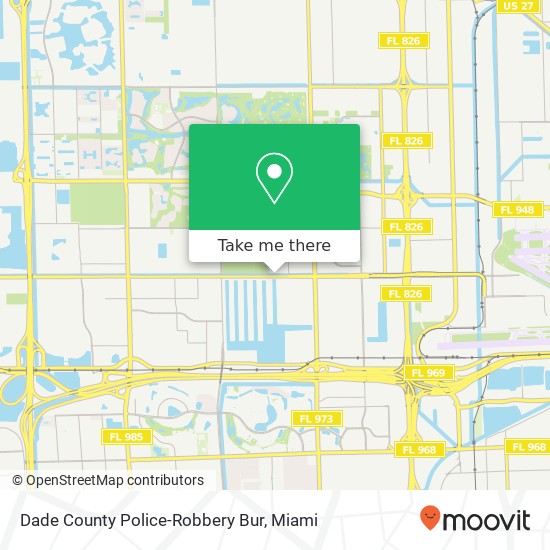 Dade County Police-Robbery Bur map