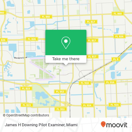 James H Downing Pilot Examiner map