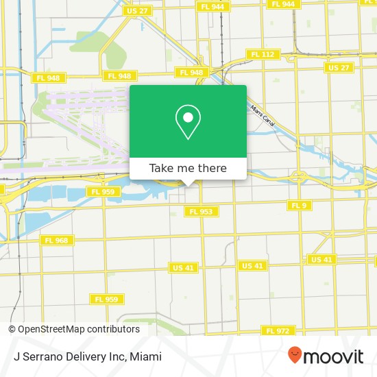 J Serrano Delivery Inc map