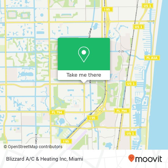 Mapa de Blizzard A/C & Heating Inc