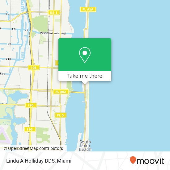 Linda A Holliday DDS map