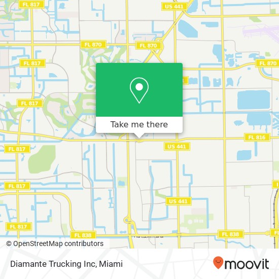 Mapa de Diamante Trucking Inc