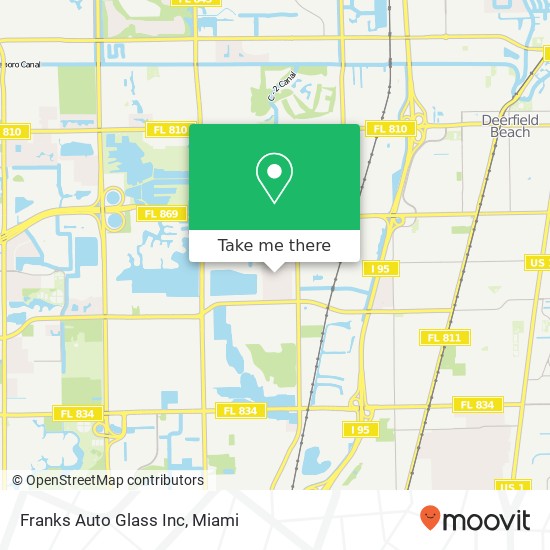 Franks Auto Glass Inc map