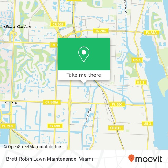 Brett Robin Lawn Maintenance map