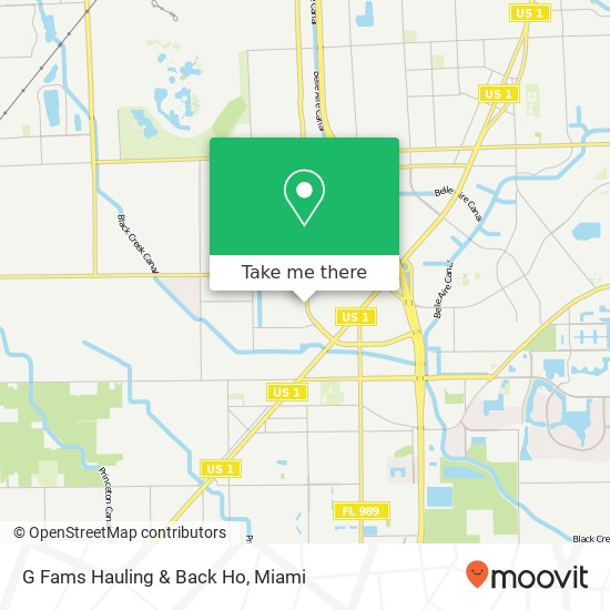 G Fams Hauling & Back Ho map