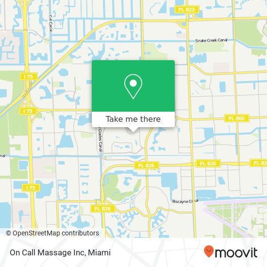 On Call Massage Inc map