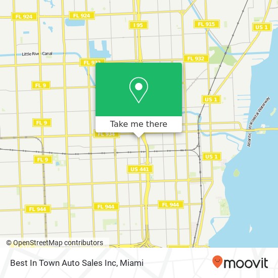 Best In Town Auto Sales Inc map