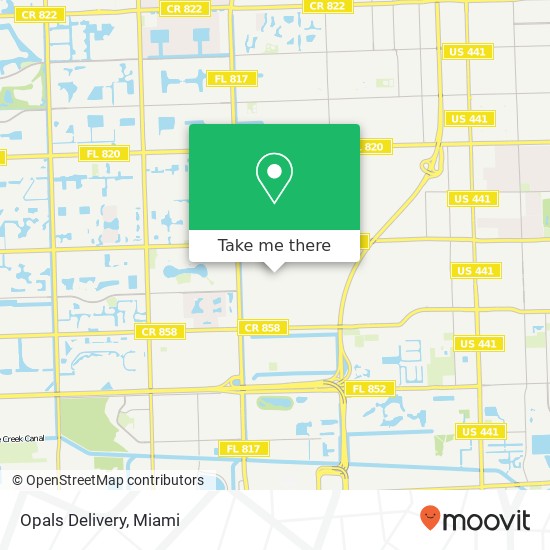 Mapa de Opals Delivery