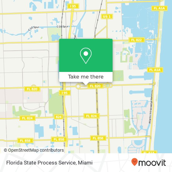 Mapa de Florida State Process Service