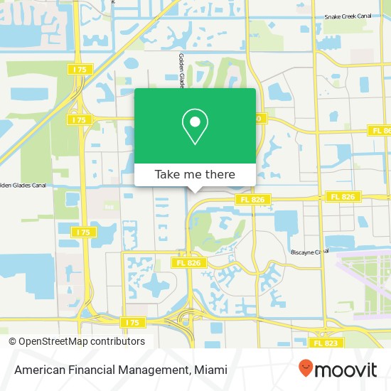 Mapa de American Financial Management