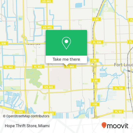 Mapa de Hope Thrift Store
