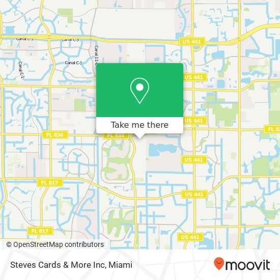 Mapa de Steves Cards & More Inc