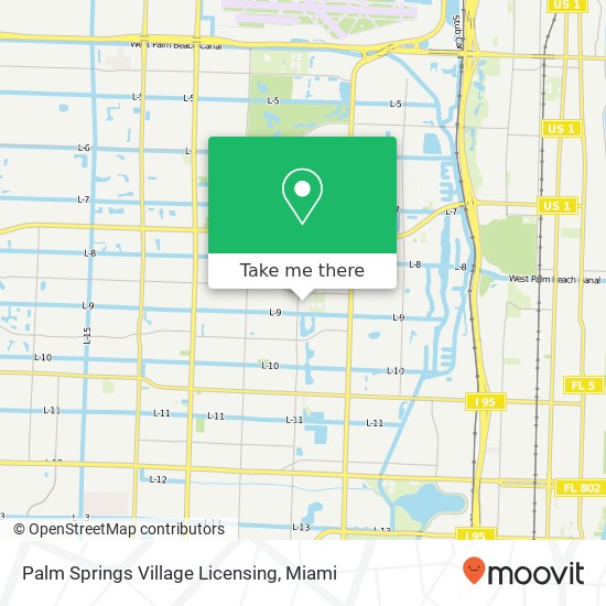Palm Springs Village Licensing map
