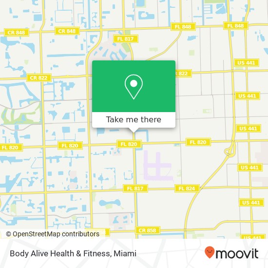 Mapa de Body Alive Health & Fitness