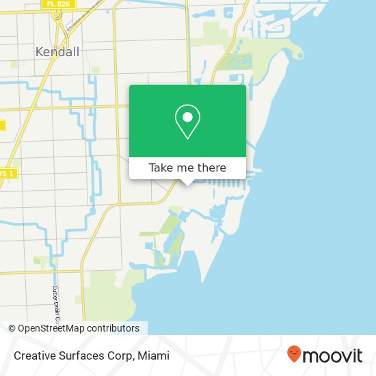 Mapa de Creative Surfaces Corp