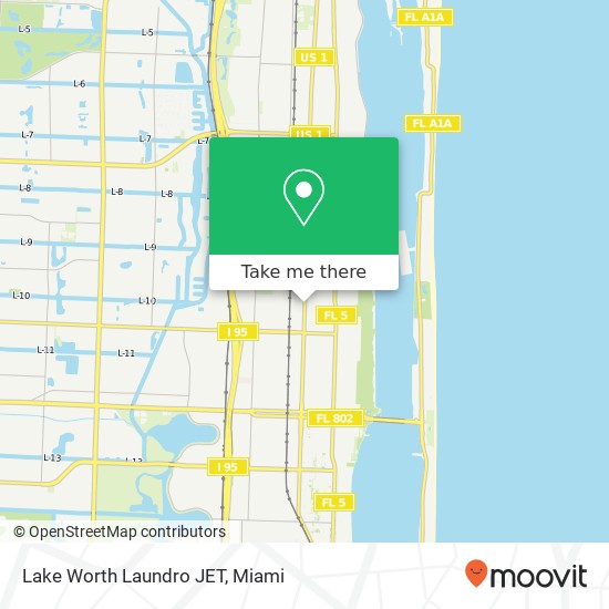 Lake Worth Laundro JET map